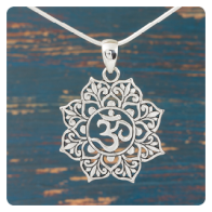 OM Symbol Silver Pendant
