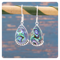 Abalone Silver Earrings