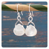 Mother of Pearl Silver Earrings
