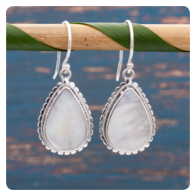 Mother of Pearl Silver Earrings