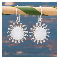 Mother of Pearl Silver Earrings