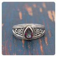 Mystic Topaz Silver Ring