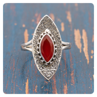 Carnelian Silver Ring