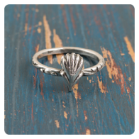 Seashell Silver Ring