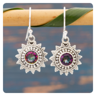 Mystic Topaz Silver Earrings