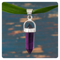 Amethyst Silver Pendant