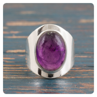 Amethyst Silver Ring