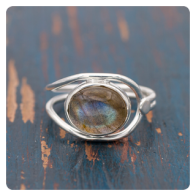 Labradorite Silver Ring