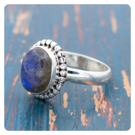Labradorite Silver Ring 