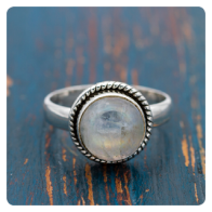 Moonstone Silver Ring 
