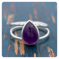 Amethyst Silver Ring