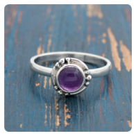 Amethyst Silver Ring