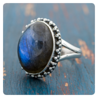 Labradorite Silver Ring