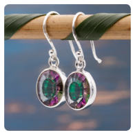 Mystic Topaz Silver Earrings