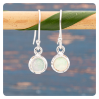 Opal Silver Earrings