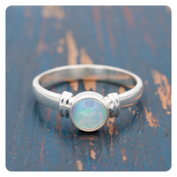 Opal Silver Ring
