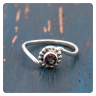 Mystic Topaz Silver Ring