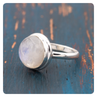Moonstone Silver Ring