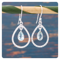 Topaz Silver Earrings