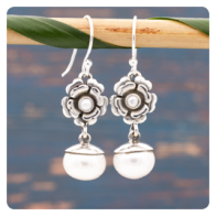 Pearl Silver Earrings
