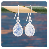 Moonstone Silver Earrings
