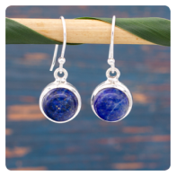 Lapis Lazuli Silver Earrings