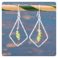 Peridot Silver Earrings