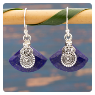 Lapis Lazuli Silver Earrings