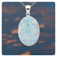 Larimar Silver Pendant