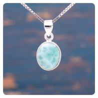 Larimar Silver Pendant
