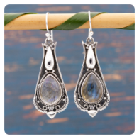 Labradorite Silver Earrings