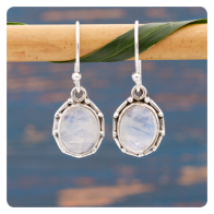 Moonstone Silver Earrings