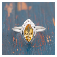 Citrine Silver Ring