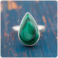 Malachite Silver Ring