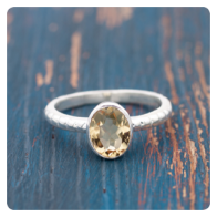Citrine Silver Ring
