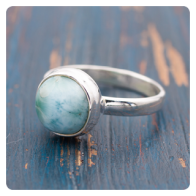 Larimar Silver Ring