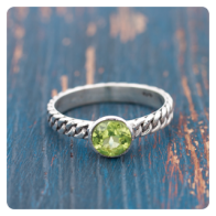 Peridot Silver Ring