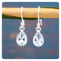Topaz Silver Earrings