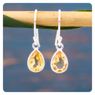 Citrine Silver Earrings