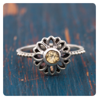 Citrine Silver Ring