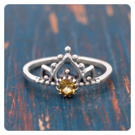 Citrine Silver Ring