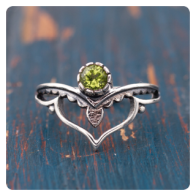 Peridot Silver Ring