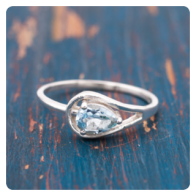 Blue Topaz Silver Ring