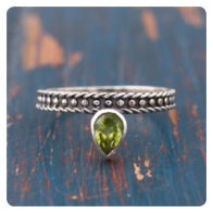 Peridot Silver Ring