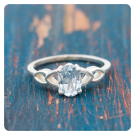 Blue Topaz Silver Ring