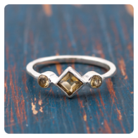 Citrine Silver Ring
