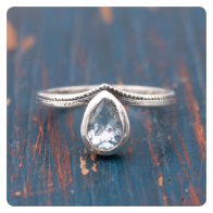 Blue Topaz Silver Ring 