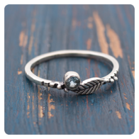 Blue Topaz Silver Stacking Ring