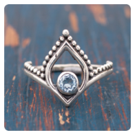 Blue Topaz Silver Ring