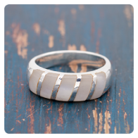 Mother of Pearl Silver Ring